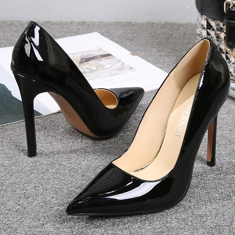 Cipele na visoku petu Ženske stiletto jednobojne ležerne cipele OL cipele u vilinski stil Seksi brend Visokokvalitetne seksi velike veličine 35-46