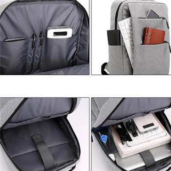 Ανδρικό σακίδιο πλάτης 2023 Πολυλειτουργικές αδιάβροχες τσάντες για ανδρικές επιχειρήσεις Σακίδιο πλάτης φορητού υπολογιστή USB τσάντα φόρτισης Nylon Casual σακίδιο