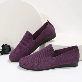 Επίπεδα παπούτσια μπαλαρίνας για γυναίκες 2023 Νέα δικτυωτά αναπνεύσιμα αντιολισθητικά αθλητικά παπούτσια Γυναικεία Slip On Loafers Ηλικιωμένη μαμά Zapatillas Mujer