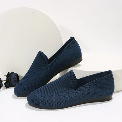 Moteriški batai su plokščia balerina 2023 m. Nauji tinkliniai, kvėpuojantys neslystantys sportbačiai, moteriški slydimo bateliai, pagyvenusi mama Zapatillas Mujer