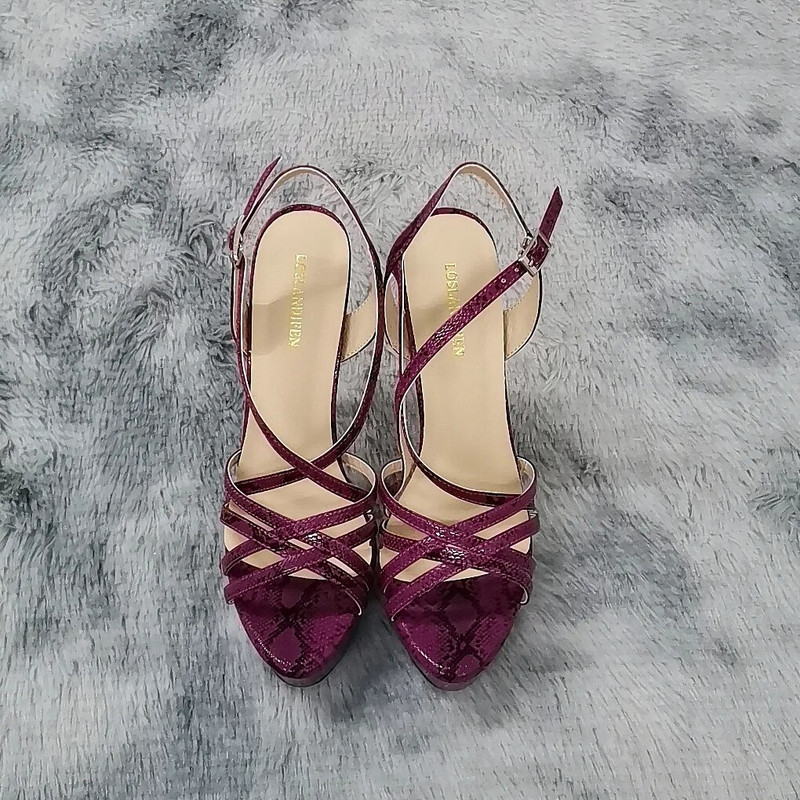 LOSLANDIFEN 2024 ÚJ 14 cm-es nyitott orrú, magas sarkú magassarkú kígyómintás szandál szexi bokapántos gladiátor parti ruha női cipő