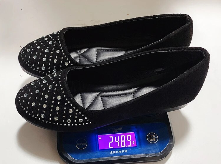 Moteriški, žemakulniai batai, skirti vaikštančioms, patogūs kalnų krištolo baleto baleto plokščiapadžiai, odiniai moteriški batai