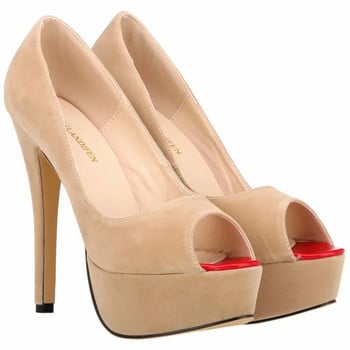 Мъжки обувки на високи токчета на платформа 14 см Crossdresser Унисекс Drag Queen сандали Секси обувки с високи пръсти презрамки на глезена Помпи Обувки за парти