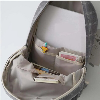 Σχολική τσάντα Fashion Girl College Casual Νέα απλή γυναικεία τσάντα πλάτης ριγέ τσάντες για εφηβική τσάντα ώμου ταξιδιού Σακίδιο πλάτης