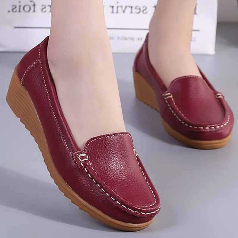 2021. Ženske ravne cipele od prave kože Ženske ležerne ženske cipele Natikače balerinke Ženske hodajuće ženske mokaine za veće veličine