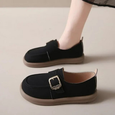 Moteriški batai, 2024 m. Nauji „Femme Flats“ batai Vulkanizuoti laisvalaikio sportbačiai Moteriški „Slip-on“ plokščiapadžiai „Mother“ batai dideli, 35–42 dydžio madingi patogumai