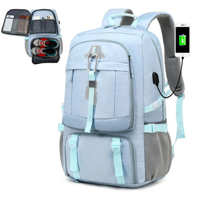 Vyriška kelioninė kuprinė, 50L vandeniui atspari didelės talpos žygio ir stovyklavimo kuprinė, nešiojimo kuprinė su batų skyriumi