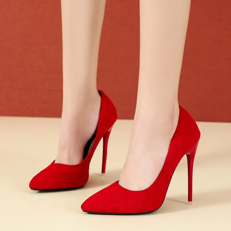 Cipele na super visoke špicere Ženske uredske cipele sa šiljatim prstima na tanku petu Ženske velike veličine 44 45 zapatos mujer