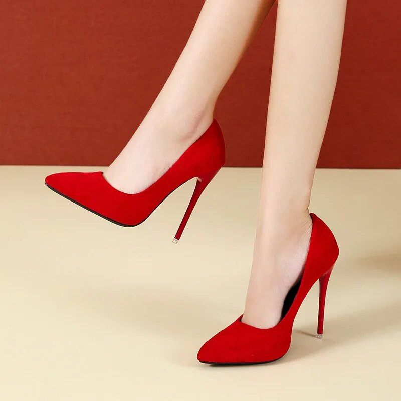 Cipele na super visoke špicere Ženske uredske cipele sa šiljatim prstima na tanku petu Ženske velike veličine 44 45 zapatos mujer