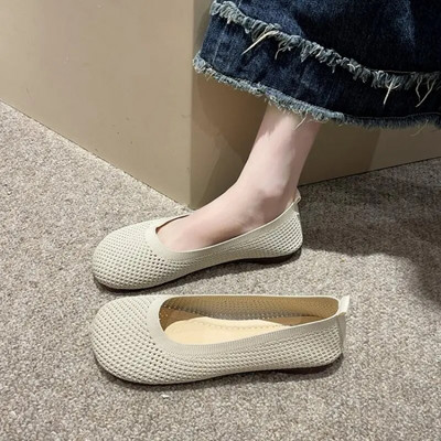 Madingi batai basomis kojomis Moteriški batai Pavasario rudeniniai laisvalaikio batai Espadrilės sportbačiai plokščiakulniai audimo kvadratiniai pirštai 42 dydis