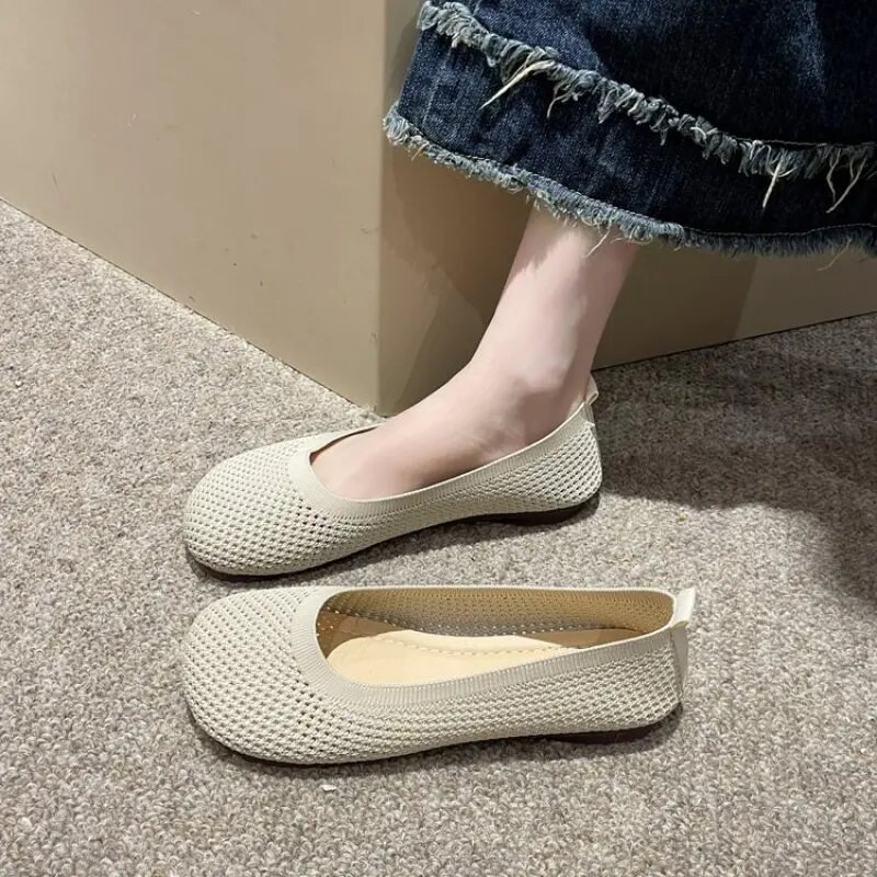 Madingi batai basomis kojomis Moteriški batai Pavasario rudeniniai laisvalaikio batai Espadrilės sportbačiai plokščiakulniai audimo kvadratiniai pirštai 42 dydis