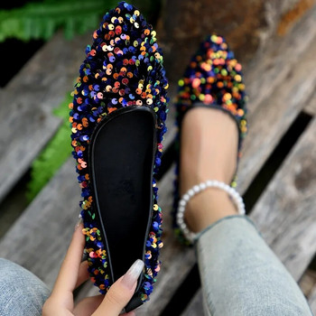 Γυναικεία παπούτσια μόδας με στρογγυλά δάχτυλα με χαμηλά τακούνια Γυναικεία μπαλέτα πολυτελείας επώνυμα δίχτυα παπούτσια Lady Slip-On Casual Zapatos De Mujer