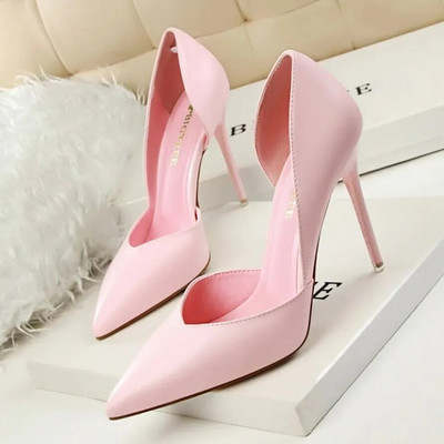 3168-3 Модни семпли секси дамски чехли с джоб с тънък ток с ултрависок ток в бяло черно розово светло сиво