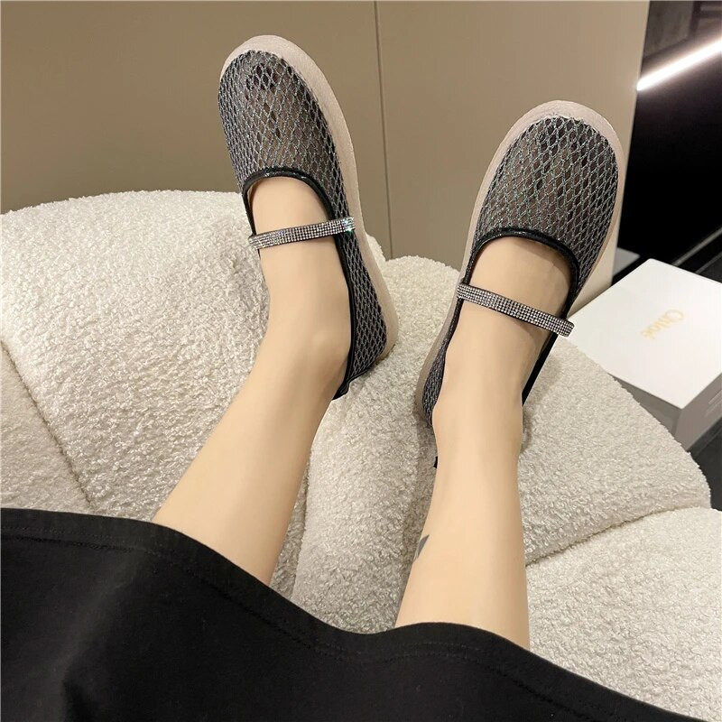 Pantofi Pantofi de damă Vara 2023 Sandale de lux Trend Traf Tocuri Pantof confortabil Platformă plată Plajă Nuntă Mireasă Înaltă