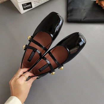 Квадратни удобни прости велкро обувки Mary Jane Луксозни дизайнерски обувки Lolita Zapatos Retro Mujer