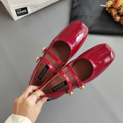 Četvrtaste, udobne, jednostavne, čičak, luksuzne dizajnerske Lolita cipele Mary Jane Zapatos Retro Mujer