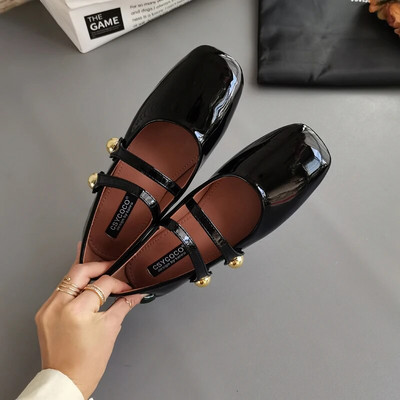 Četvrtaste, udobne, jednostavne, čičak, luksuzne dizajnerske Lolita cipele Mary Jane Zapatos Retro Mujer