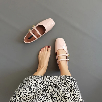 Četvrtaste, udobne, jednostavne, čičak, luksuzne dizajnerske Lolita cipele Mary Jane Zapatos Retro Mujer