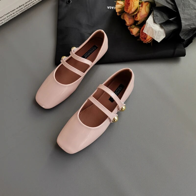 Četvrtaste, udobne, jednostavne, čičak, luksuzne dizajnerske Lolita cipele Mary Jane Zapatos Retro Mujer