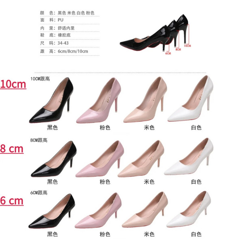 Női cipő magassarkú pumpák Szexi lábfétis Alternatív Passion Szexi piros alsó hegyes 6cm8cm10cm Zapatos De Mujer pumpák