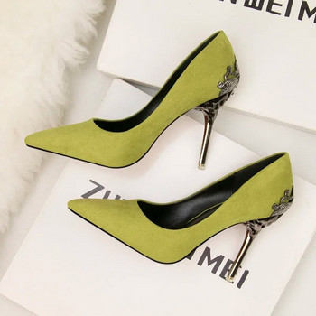 Дамски обувки с приплъзване Пролет Есен Елегантни сватбени обувки Дамски обувки с остри пръсти с висок ток XWC0575-5