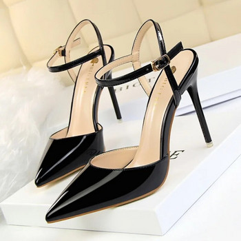 BIGTREE Γυναικεία ψηλοτάκουνα παπούτσια με μυτερά δάχτυλα Γυναικεία παπούτσια 10,5 εκ. Slingback Pumps Γυναικεία λουράκια πόρπης Γαμήλια παπούτσια στιλέτο