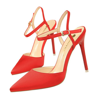 BIGTREE Moteriški aukštakulniai batai su smailia nosimi Moteriški 10,5 cm „Slingback Pumps“ moteriški sagties dirželiai vakarėliui „Stilettos“ batai