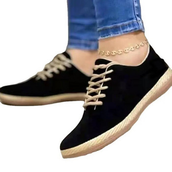 Γυναικεία παπούτσια Plus Size 2024 Άνοιξη φθινόπωρο με στρογγυλά δάχτυλα με κορδόνια ελαφριά casual γυναικεία παπούτσια Vintage Comfort Flat γυναικεία loafers