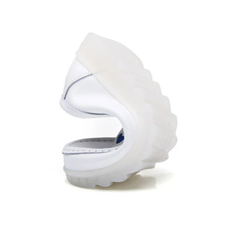 Nove ženske ravne kožne cipele BEYARNE2019, ležerne bijele cipele s mekim dnom, natikače s ljubavnim srcem, udobne radne cipele za mame i medicinske sestre