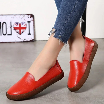 Flats Γυναικεία Παπούτσια Loafers Γνήσιο δέρμα Γυναικεία Flats Slip On Γυναικεία Loafer Γυναικεία Μοκασίνια Παπούτσια Plus Size 35-43