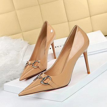 OL Office Lady Παπούτσια Λουστρίνι δερμάτινα ψηλοτάκουνα Γυναικεία παπούτσια με μυτερά παπούτσια Φόρεμα παπούτσια Basic Pumps Γυναικεία βάρκα Zapatos Mujer