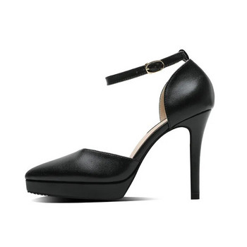 2023 Дамски помпи Модни дамски обувки Платформа Сватбени помпи с квадратен висок ток с остри пръсти от изкуствена кожа