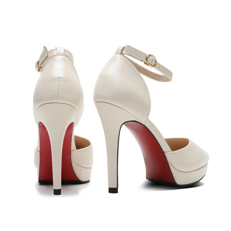 2023 m. moteriški pompos madingi moteriški batai platforma, kvadratiniai aukštakulniai, visi atitinkantys smailiu pirštu Pu odiniai vestuviniai pompos