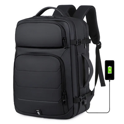 CROSSTEN 40L Proširivi ruksaci velikog kapaciteta USB punjenje 17 inčne torbe za prijenosna računala Vodootporna višenamjenska poslovna putna torba