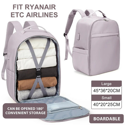 Раница за ръчен багаж Likros за ръчна чанта Ryanair 40x20x25, олекотена раница за пътуване в самолет Easyjet 45x36x20