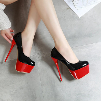 Γυναικείες γόβες στιλέτο με λουράκι με γλυκά μυτερά δάχτυλα Lady Cool Red Party Heel Παπούτσια Λεπτά τακούνια Παπούτσια Super High Platform Zapatos Mujer