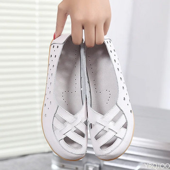 Γυναικεία Flat Παπούτσια Slip On Παπούτσια Γυναικεία Μόδα Γυναικεία Μοκασίνια Flat γνήσιο δέρμα Γυναικεία παπούτσια Casual Γυναικεία Zapatos Mujer