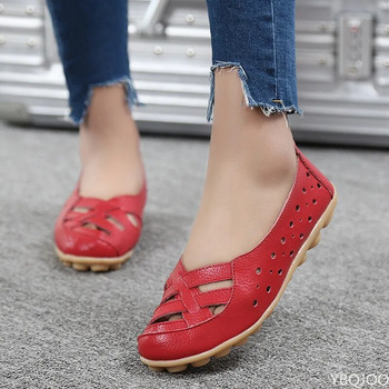 Γυναικεία Flat Παπούτσια Slip On Παπούτσια Γυναικεία Μόδα Γυναικεία Μοκασίνια Flat γνήσιο δέρμα Γυναικεία παπούτσια Casual Γυναικεία Zapatos Mujer