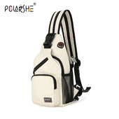 Polarshe Putna muška torba za prsa na rame s rupom za slušalice Sportska torba za prsa Crossbody Mini ženska torba za pojas Višenamjenski ruksak