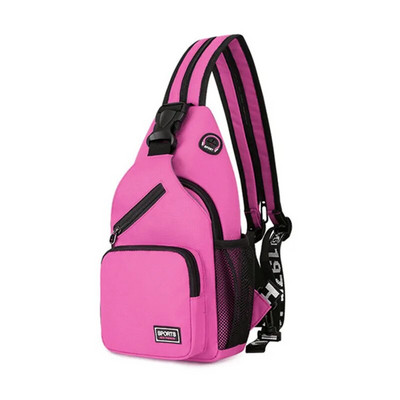Polarshe Putna muška torba za prsa na rame s rupom za slušalice Sportska torba za prsa Crossbody Mini ženska torba za pojas Višenamjenski ruksak