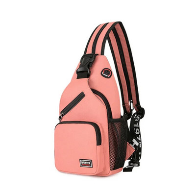 Polarshe Putna muška torba za prsa na rame s rupom za slušalice Sportska torba za prsa Crossbody Mini ženska torba za pojas Višenamjenski ruksak
