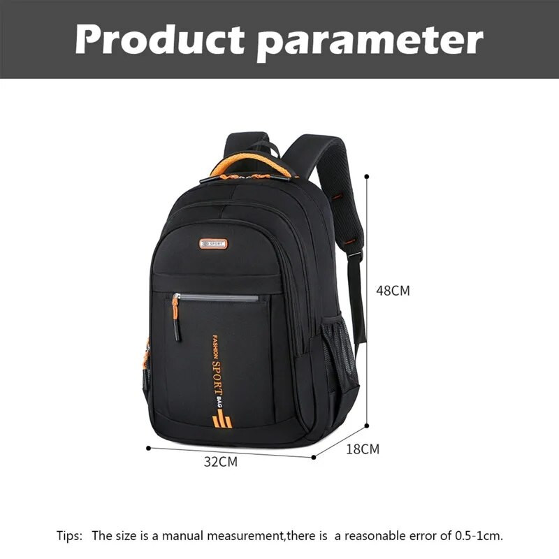 Didelės talpos Oksfordo audinio laisvalaikio kelionių kuprinė koledžo studentų kuprinė mada verslo nešiojamojo kompiuterio kuprinė