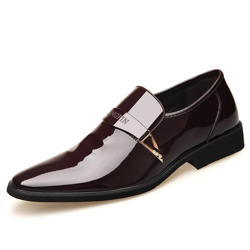 2024 m. Nauji vyriški kokybiški lakinės odos batai balti vestuviniai batai 38–48 dydžio juodos odos minkštos vyriškos suknelės batai