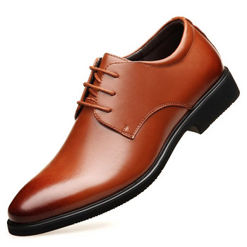 2024 Νέα Ανδρικά Ποιοτικά Δερμάτινα Παπούτσια από δέρμα αγελάδας British Business Extra Size 38-47 Soft Leather Man Split δερμάτινα παπούτσια