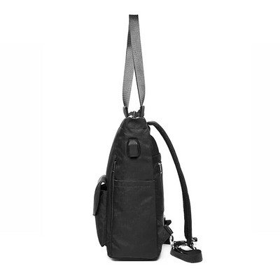 Naujas vientisos spalvos japoniškas baltas unisex mokyklinis krepšys didelė kuprinė, atsparus vandeniui smūgius sugeriantis nešiojamojo kompiuterio krepšys