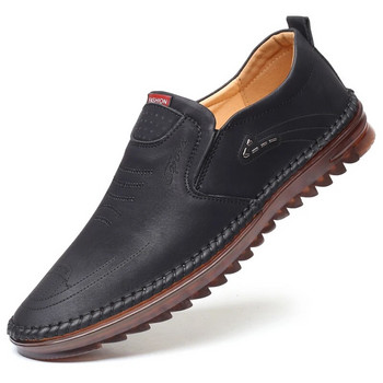 Ανδρικά δερμάτινα παπούτσια 2023 Summer Microfiber 38-44 Αντιολισθητική εξωτερική σόλα από μαλακό τένοντα Άνδρας Casual Business Youth Leather Loafers