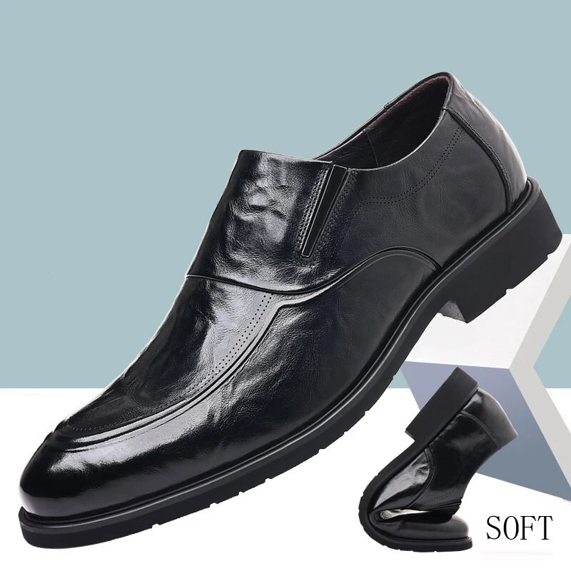 Nove kvalitetne muške kožne cipele za 2023. Britanske poslovne cipele ekstra veličina 38-44 od meke kože Muške kožne svečane cipele