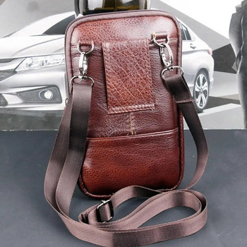 Мъжка кожена чанта за колан Многофункционална чанта за гърдите Мъжка чанта за телефон Портмоне през рамо Мъжки чанти за кръст Дамска мъжка чанта за колан