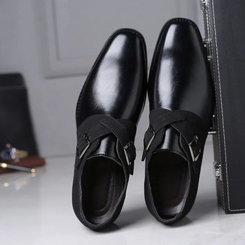Нова мода мъжки ретро велур пачуърк монашеска каишка оксфордски обувки мъжка рокля сватбена абитуриентска обувка за завръщане у дома Sapato Social Masculino
