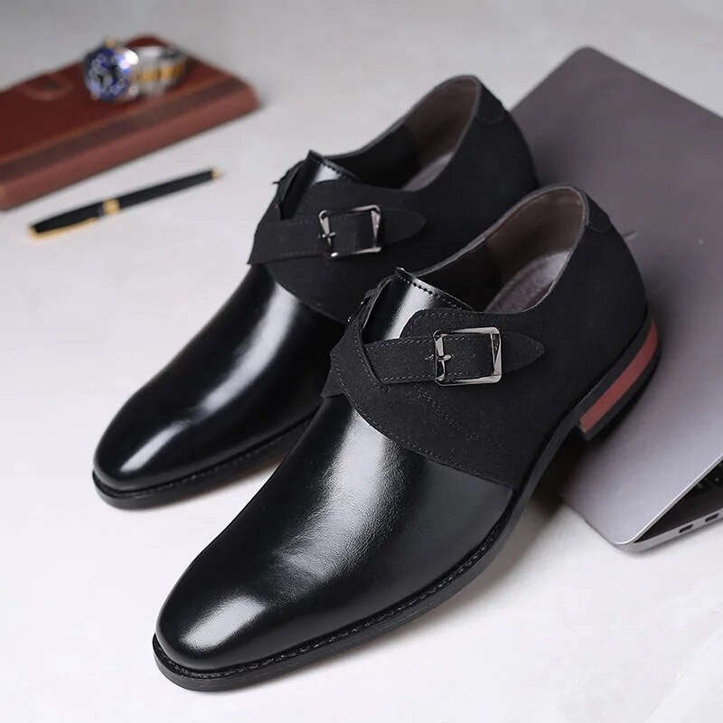 Nove modne muške retro antilop patchwork cipele s redovničkim remenom, oksfordske cipele, muške haljine, vjenčanice, maturalne cipele, cipele za povratak kući Sapato Social Masculino